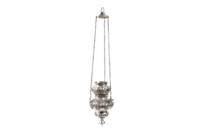 Lot 243 - TWO ARMENIAN SILVER HANGING CENSERS