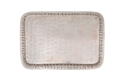 Lot 236 - AN UNMARKED IRANIAN (PERSIAN) SILVER TRAY