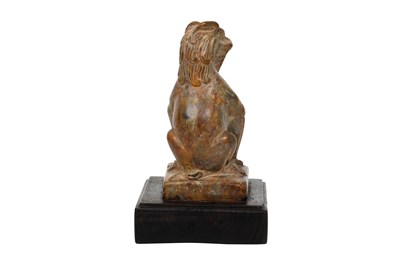 Lot 10 - A CHINESE STONE CARVING OF A LION
