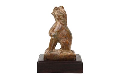 Lot 10 - A CHINESE STONE CARVING OF A LION