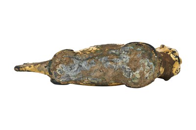 Lot 13 - A CHINESE GILT-BRONZE FIGURE OF A MERMAN, YIYU