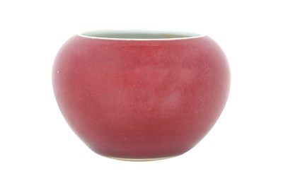 Lot 81 - A CHINESE RED-GLAZED BRUSHWASHER
