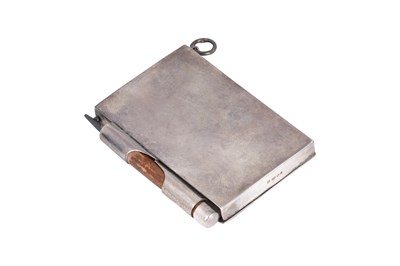 Lot 59 - A DANCE CARNET AND PENCIL WITH ENGLISH SILVER MOUNT