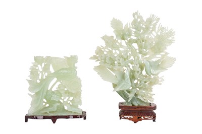 Lot 169 - TWO CHINESE SERPENTINE CARVINGS