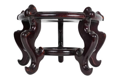 Lot 75 - A CHINESE WOOD VASE STAND