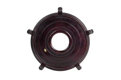 Lot 75 - A CHINESE WOOD VASE STAND