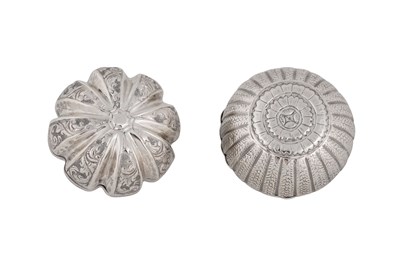 Lot 251 - TWO SILVER BOXES IN THE SHAPE OF GOURDS