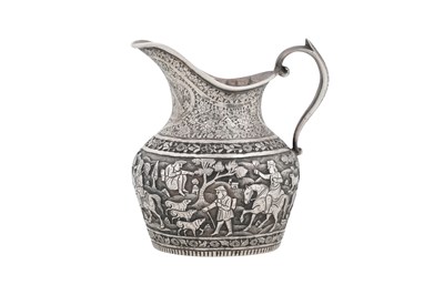 Lot 238 - AN UNMARKED IRANIAN (PERSIAN) THREE-PIECE SILVER TEA SET