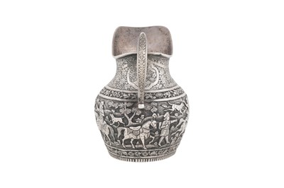 Lot 238 - AN UNMARKED IRANIAN (PERSIAN) THREE-PIECE SILVER TEA SET