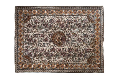 Lot 216 - AN INDO-PERSIAN QUILTED KALAMKARI COVER