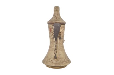Lot 217 - A NAZWA STYLE QURAYSHIA TRIBE BRASS DALLAH COFFEE POT