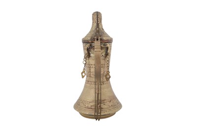 Lot 217 - A NAZWA STYLE QURAYSHIA TRIBE BRASS DALLAH COFFEE POT
