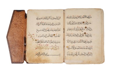 Lot 9 - TWO ILLUMINATED QUR'AN SECTIONS: JUZ IV AND JUZ XXI