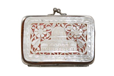 Lot 235 - λ A MOTHER-OF-PEARL-INLAID COIN PURSE WITH THE DOME OF THE ROCK