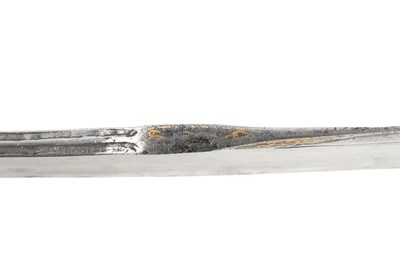 Lot 206 - AN OTTOMAN HORN-HILTED GOLD-DAMASCENED STEEL KILIJ SWORD