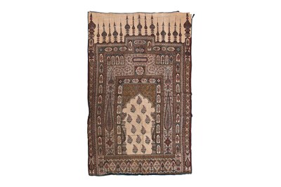 Lot 144 - A KALAMKARI COTTON HANGING WITH MIHRAB NICHE