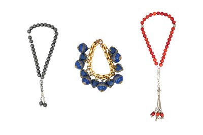 Lot 31 - TWO PRAYER BEADS AND A BRACELET