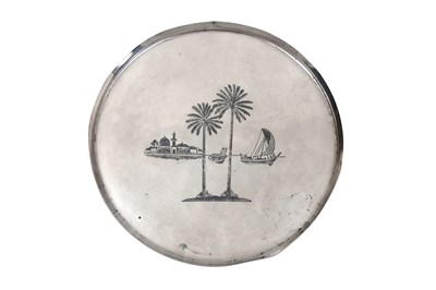 Lot 248 - AN UNMARKED IRAQI SILVER AND NIELLO DISH