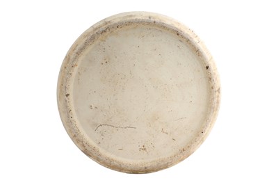 Lot 30 - A MASSIVE CHINESE POWDER-BLUE GLAZED JAR AND COVER
