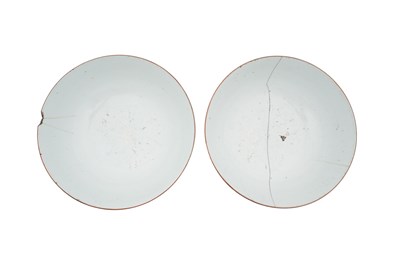 Lot 31 - A PAIR OF LARGE CHINESE BLUE-GLAZED BOWLS