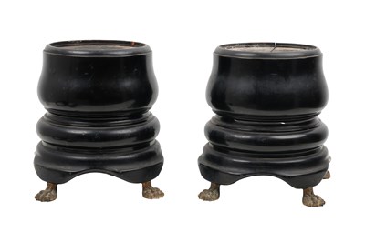 Lot 145 - A PAIR OF WOOD STANDS