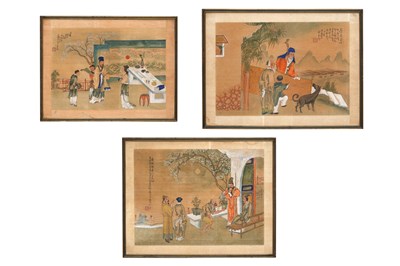 Lot 141 - THREE CHINESE PAINTINGS