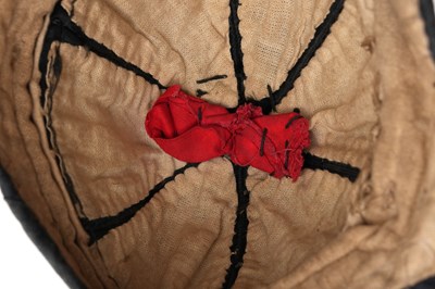 Lot 52 - A CHINESE EMBROIDERED SILK HAT
