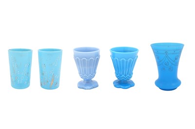 Lot 50 - FIVE TURKISH BEYKOZ OPALINE GLASSES