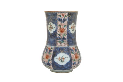 Lot 75 - AN ENAMELLED IMARI MUG