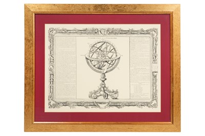 Lot 165 - A FRAMED PRINT OF A GLOBE