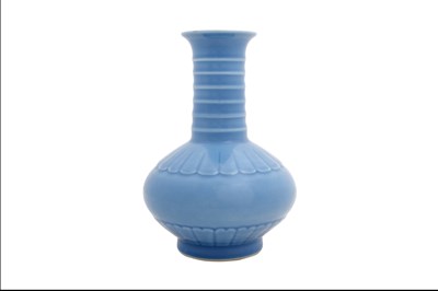 Lot 28 - A CHINESE CLAIR-DE-LUNE BOTTLE VASE