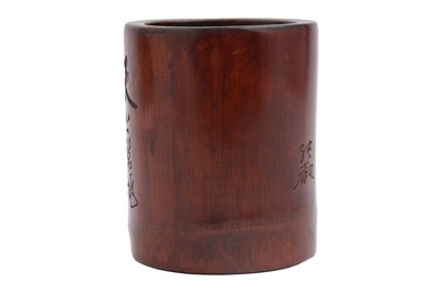 Lot 72 - A CHINESE BAMBOO BRUSHPOT, BITONG