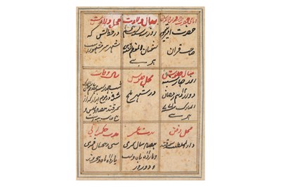 Lot 164 - A LOOSE INDIAN COURTLY ALBUM WITH ENTHRONED PORTRAITS OF MUGHAL EMPERORS AND THEIR ANCESTORS