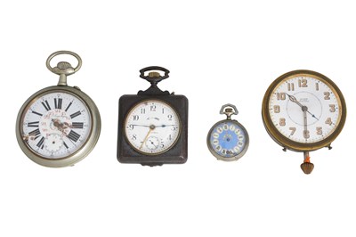 Lot 13 - A COLLECTION OF POCKET WATCHES AND TRAVEL CLOCKS