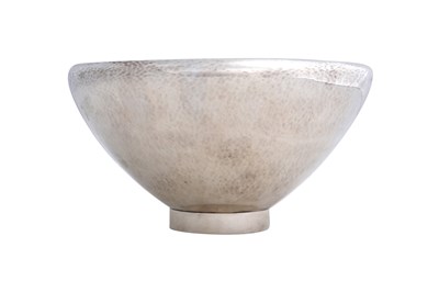 Lot 25 - A GEORG JENSEN PLANISHED SILVER BOWL