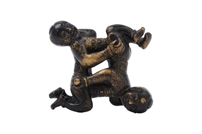 Lot 41 - A CHINESE BRONZE 'HEHE ERXIAN' PAPERWEIGHT