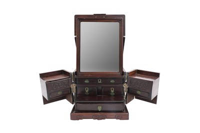 Lot 78 - A CHINESE WOOD MIRROR STAND