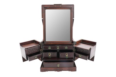 Lot 78 - A CHINESE WOOD MIRROR STAND