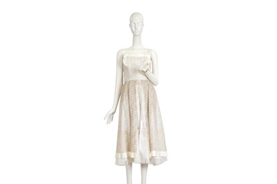 Lot 29 - CHRISTINA STAMBOLIAN IVORY COCKTAIL DRESS