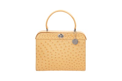 Lot 157 - BONETTO MILANO NEW YORK BUTTERSCOTCH YELLOW OSTRICH LEATHER HANDBAG