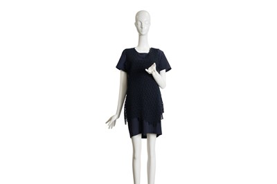 Lot 87 - RARE COMME DE GARÇONS NAVY BLUE 'CHEMICAL LACE' TUNIC DRESS