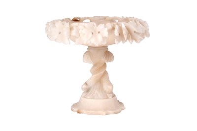 Lot 75 - A 19TH CENTURY ALABASTER TAZZA