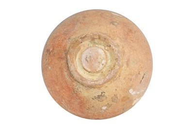 Lot 3 - A NISHAPUR POTTERY BOWL WITH KUFIC CALLIGRAPHY