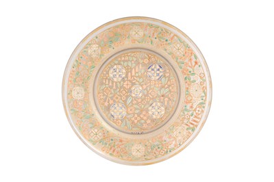 Lot 69 - AN ENAMELLED GLASS DISH FOR THE OTTOMAN MARKET