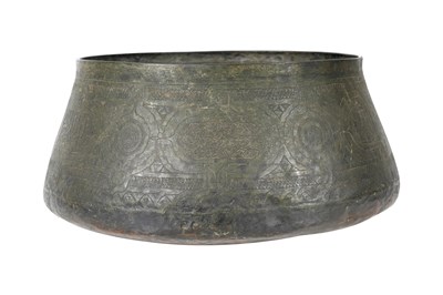 Lot 34 - A MONUMENTAL TINNED COPPER MAMLUK BASIN