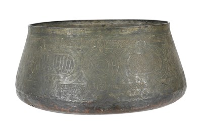 Lot 34 - A MONUMENTAL TINNED COPPER MAMLUK BASIN