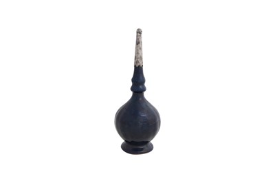 Lot 15 - A KANGXI PORCELAIN MONOCHROME POTTERY BOTTLE FOR THE ISLAMIC MARKET