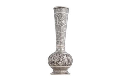 Lot 186 - A SMALL SILVER BOTTLE MARKED JA'FAR