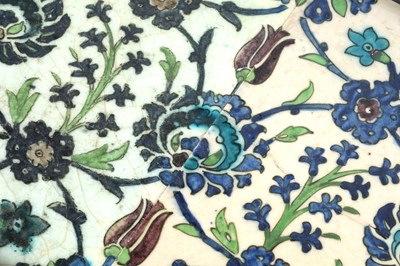 Lot 19 - A LARGE PANEL OF DAMASCUS POTTERY TILES