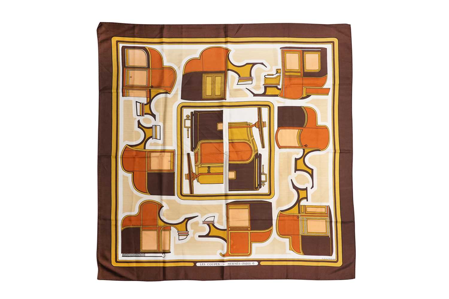 Lot 49 - HERMÈS 'LES COUPÉS' SILK SCARF